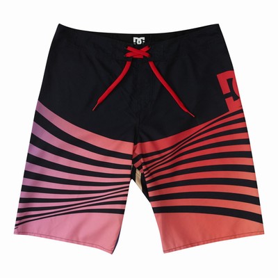 DC Random 21" Boardshorts Férfi Rövidnadrág Fekete/Piros (FNAS32587)